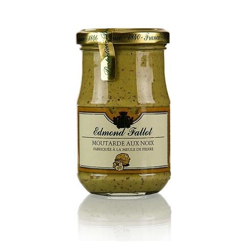 Dijon Senf mit Walnüssen, fein, Fallot, 190 ml, Glas | GOURMET VERSAND ...