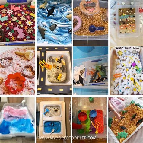 Sensory Bin Ideas for 1, 2 & 3 year olds - My Bored Toddler