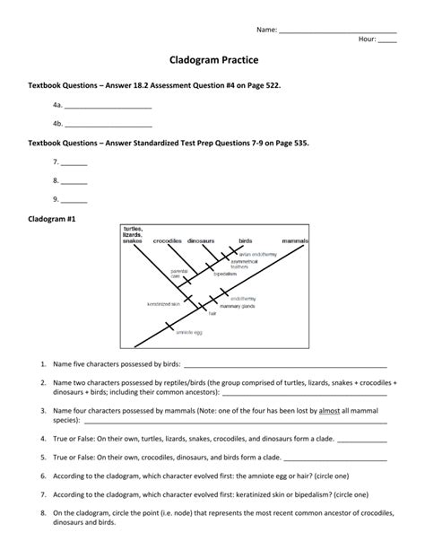 Image result for Cladogram Matrix Practice