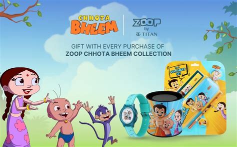 Zoop Chhota Bheem Analog Watch with White Dial & Turquoise Strap for ...