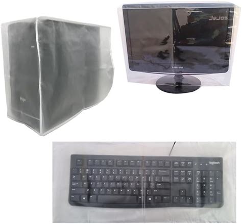 Computer Dust Cover, JeJos Monitor +Keyboard+CPU Tower Desktop 3 Pieces ...