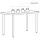 LAGKAPTEN / ADILS desk, grey/wood effect black, 120x60 cm (471/4x235/8 ...