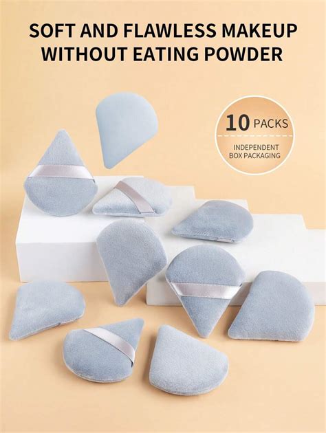 10pcs Double Layer Sponge Powder Puffs, Soft & Skin-Friendly Triangle ...