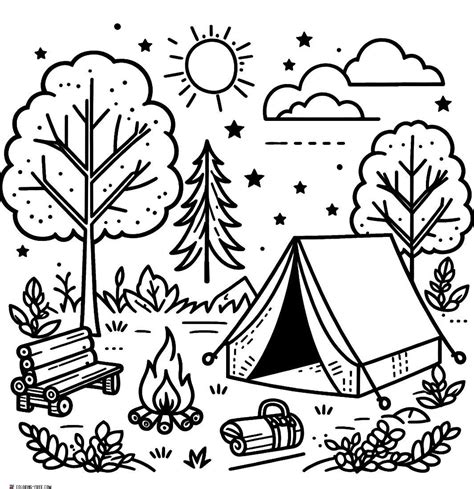 Coloring Pages Camping