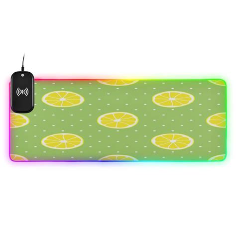 Yellow Slices Lemon Gaming Mouse Pad Led Mousepads RGB Backlit with 14 ...