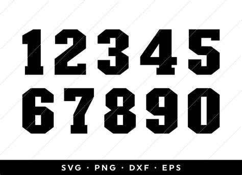 Sports Numbers SVG Jersey Numbers SVG Varsity Fonts SVG | Etsy UK