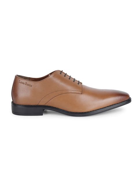 British Tan Egyptian Crust Leather Derby Shoes