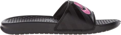 Nike Womens Benassi JDI Sandal 343881 061 (Black/Vivid Pink, 12 B(M) US ...