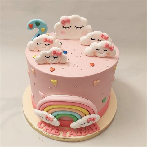 Rainbow Themed Cloud Cake | Cake for Girls | Custom Cakes in Bangalore ...