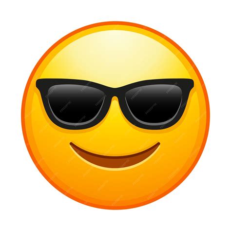 Top quality emoticon cool emoticon smiling face with sunglasses emoji ...