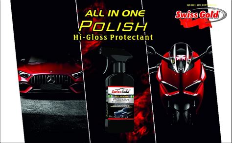 SWISS GOLD All-in-One Liquid Polish for Car, Bike And Vehicles 200ml ...