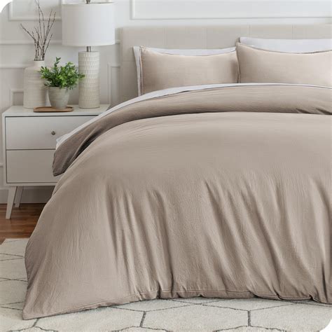 Bare Home Sandwashed Bedding Duvet Cover King/Cal King Size - Premium ...