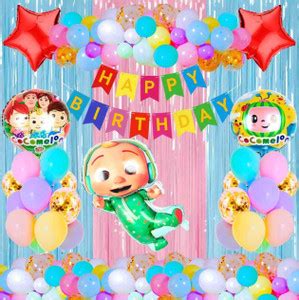 R2R Cocomelon Theme Combo Items For Birthday Party Decorations Price in ...