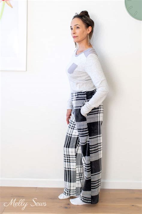 How to Make Fleece PJ Pants - DIY Fuzzy Pyjama Project - Melly Sews