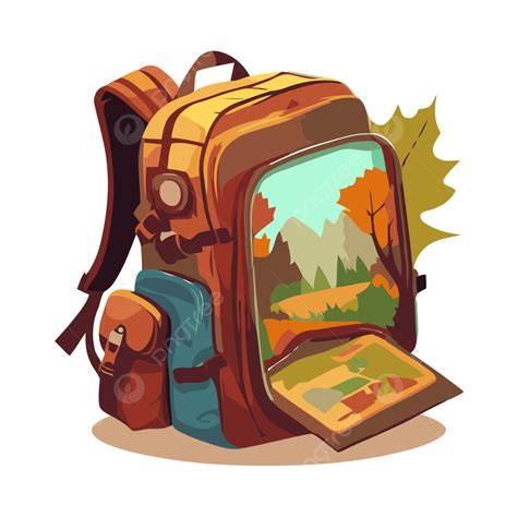 Open Backpack Clip Art