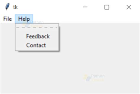 Python GUI Menu 的图像结果
