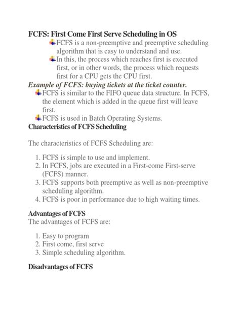 Image result for FCFS Algorithm Explained