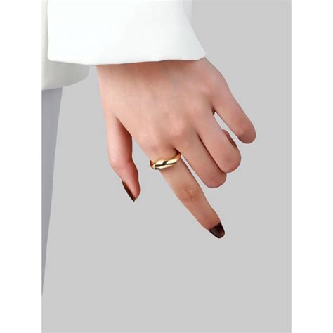 Buy Salty Molten Wave Golden Adjustable Ring Online