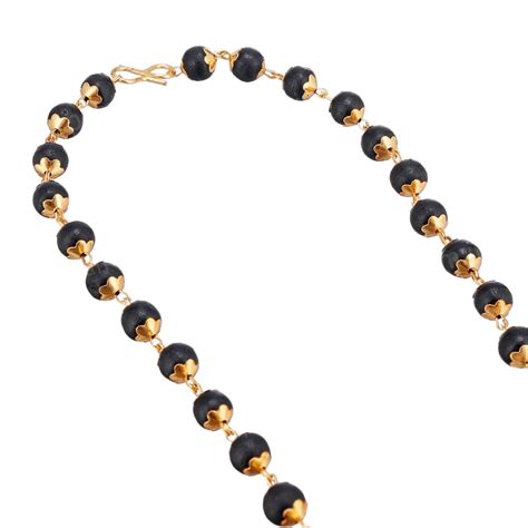 Gold Plated Karungali Necklace with Murugan Pendant – Japam
