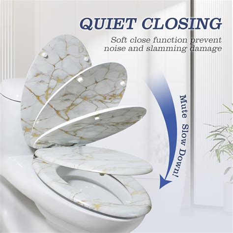 EMMTEEY White Gold Toilet Seat Molded Wood Toilet India | Ubuy