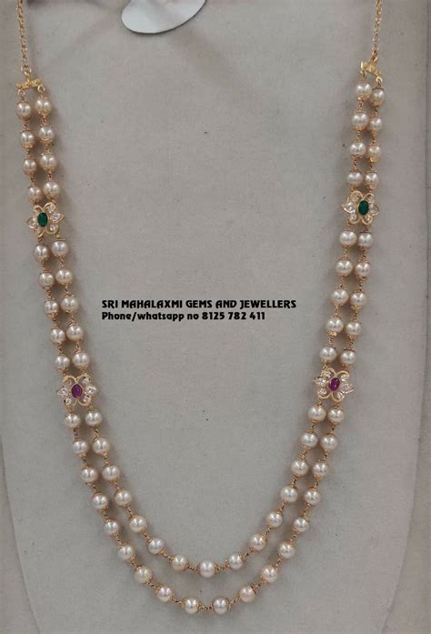 Pearls chain | Pearl necklace designs, Pearl jewelry design, Gold ...