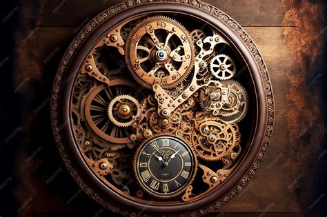 Premium Photo | Outdoor clockwork mechanical old clock with gears and wheels