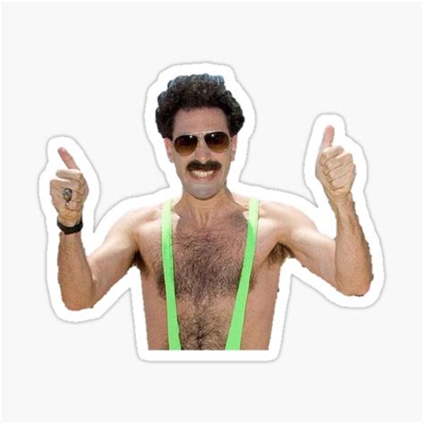 Pegatina «Mankini Borat Thumbs Up Sacha Baron Cohen - Cita divertida de ...