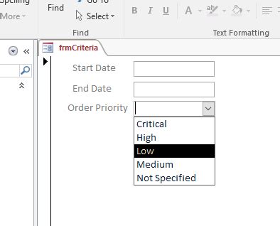 Image result for Access Query Criteria Examples