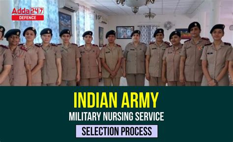 Indian Army Military Nursing Service Selection Process 2024