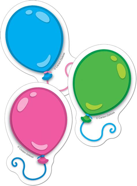 Buy Carson Dellosa – Balloons Mini Colorful Cut-Outs, Classroom Décor ...