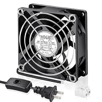 Wderair EC 80mm x 25mm 110V 120V 220V 240V Muffin Fan Dual Ball with AC ...