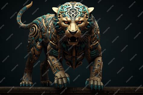 Maya Jaguar Standbeeld