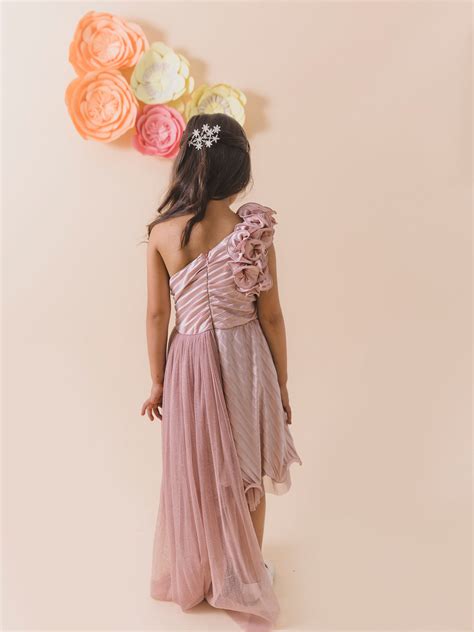 Shop Gunmetal-Toned One Shoulder Satin A-Line Midi Sleeveless Party ...