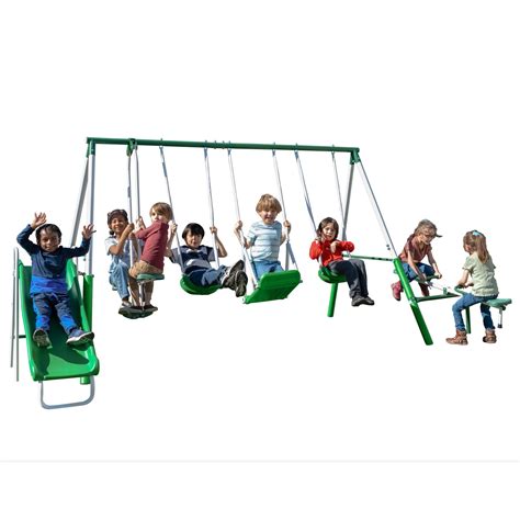 Buy Sportspower Park Ridge Metal Swing Set: 2 Swings/Standing Swing, 2 ...