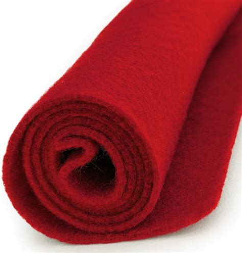 National Nonwovens Red Wool Felt Oversized Sheet - 36x36 - 20% Wool ...
