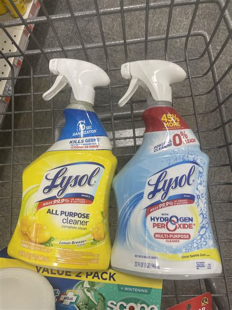 Lysol All Purpose Cleaner - With or Without Hydrogen Peroxide : r ...