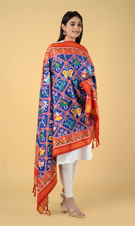 Double Ikat Patola Dupatta 9 Motifs – My Store