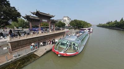 江苏扬州：运河“水上旅游观光巴士”开通-人民图片网