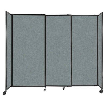 Versare StraightWall Sliding Portable Partition 7'2" x 6' Sea Green ...
