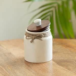 Buy ExclusiveLane 'Vintage Ivory' Multi Utility Storage Ceramic Jars ...