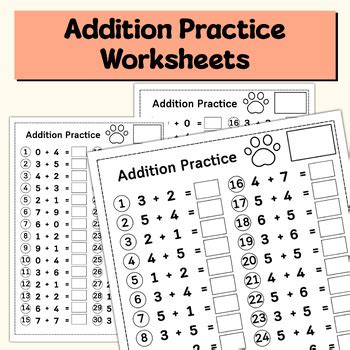 Image result for Addition Practice Worksheets