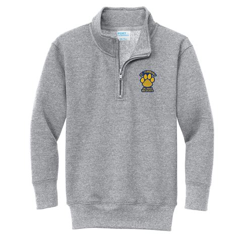 St. Tammany Junior High 1/4 Zip Sweatshirt - Grey – Skobel's School ...