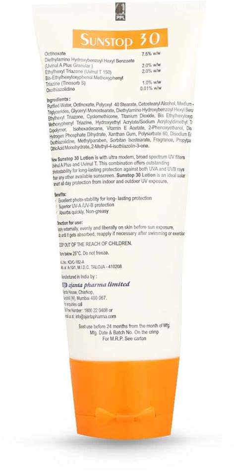 Buy SUNSTOP 30 SUNSCREEN LOTION 60GM Online & Get Upto 60% OFF at PharmEasy