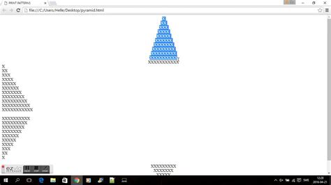 Pattern Printing in JavaScript 的图像结果