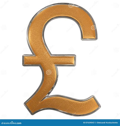 Symbol of British Pound Sterling, Isolated on White Background, Stock Illustration ...