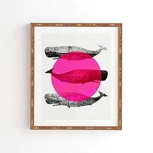 Deny Designs Elisabeth Fredriksson Whales Pink Wall Art, 14" x 16.5 ...