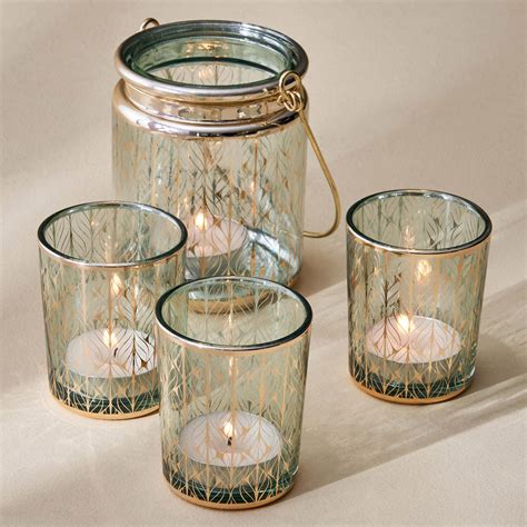 Buy Splendid Goldcrest Glen Set of 3 Glass T-Light Holder from Home ...