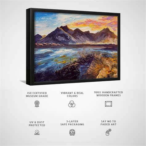 Buy Mountains and Sunset Canvas Painting & Wall Art Online – Dessine Art