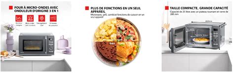 Micro-ondes combiné Toshiba Micro-ondes grill combiné pose libre ...