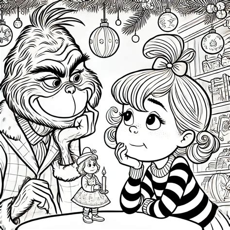 Grinch And Cindy Lou Who Coloring Page